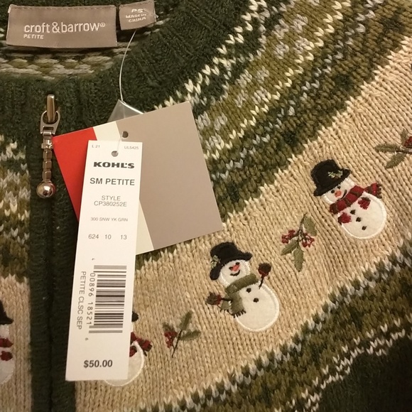 NWT Croft & Barrow winter sweater - Picture 5 of 6